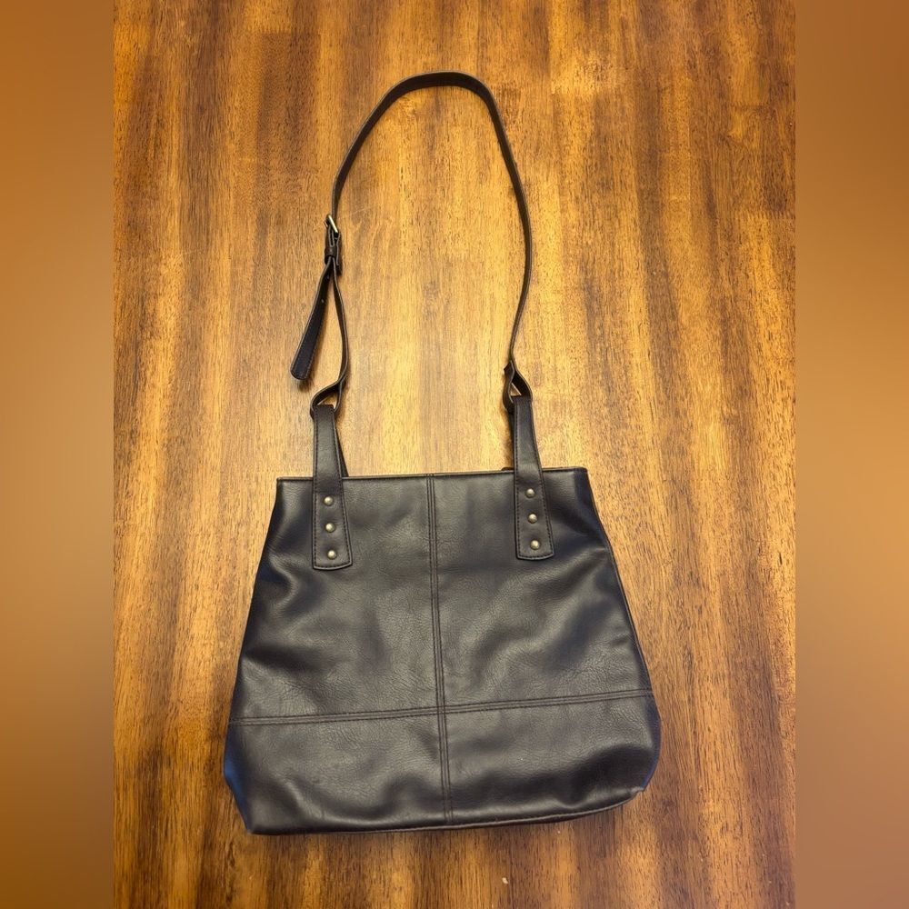 Elegant Brown Leather Tote Bag